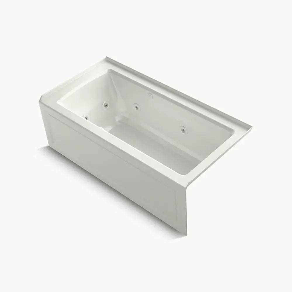 Kohler Archer 60" x 30" alcove Heated BubbleMassage air bath and whirlpool, right drain K-1947-XGHRA-NY - Plumbing Market