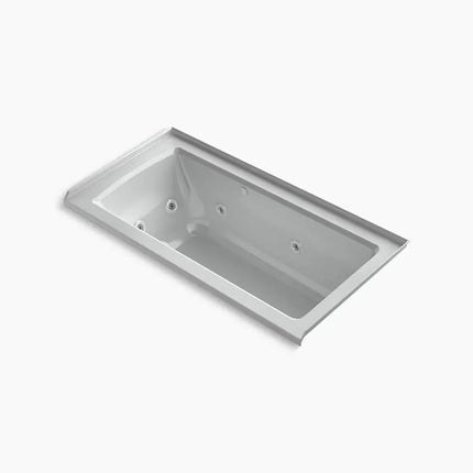 Kohler Archer 60" x 30" alcove Heated BubbleMassage air bath and whirlpool, right drain K-1947-XHGHR-95 - Plumbing Market