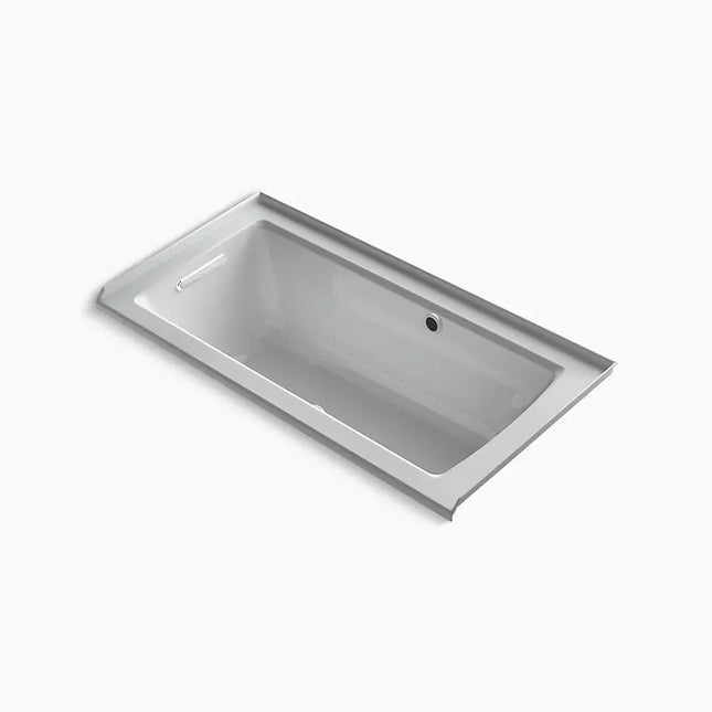 Kohler Archer 60" x 30" alcove Heated BubbleMassage air bath with Bask heated surface, left drain K-1947-GHLW-95 - Plumbing Market