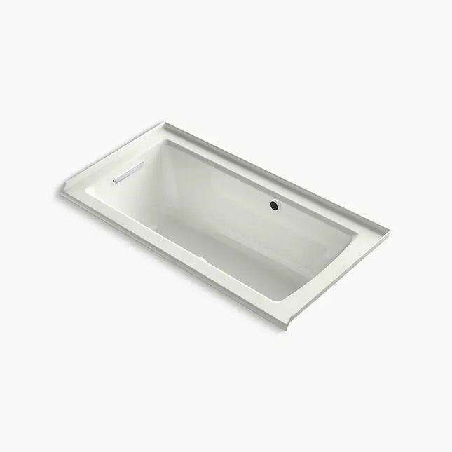 Kohler Archer 60" x 30" alcove Heated BubbleMassage air bath with Bask heated surface, left drain K-1947-GHLW-NY - Plumbing Market