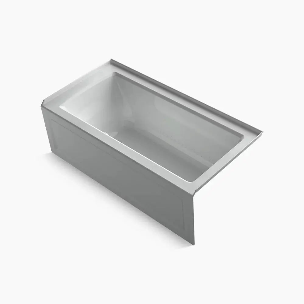 Kohler Archer 60" x 30" alcove Heated BubbleMassage air bath with Bask heated surface, right drain K-1947-GHRAW-95 - Plumbing Market