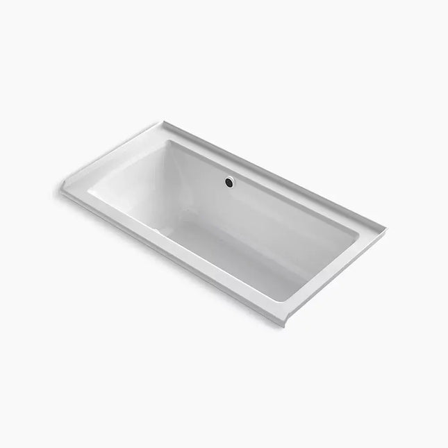Kohler Archer 60" x 30" alcove Heated BubbleMassage air bath with Bask heated surface, right drain K-1947-GHRW-0 - Plumbing Market