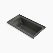 Kohler Archer 60" x 30" alcove Heated BubbleMassage air bath with Bask heated surface, right drain K-1947-GHRW-58 - Plumbing Market