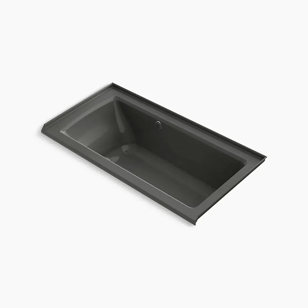 Kohler Archer 60" x 30" alcove Heated BubbleMassage air bath with Bask heated surface, right drain K-1947-GHRW-58 - Plumbing Market