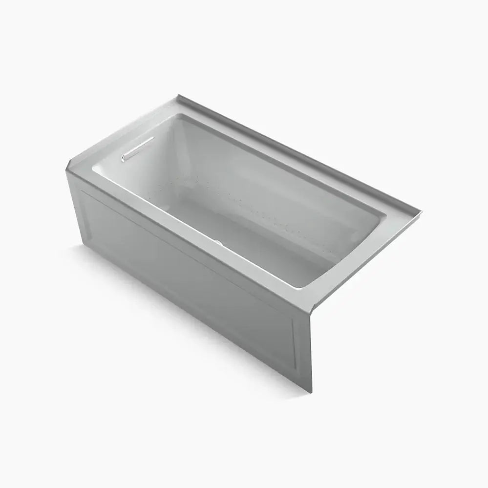 Kohler Archer 60" x 30" alcove Heated BubbleMassage air bath, left drain K-1947-GHLA-95 - Plumbing Market