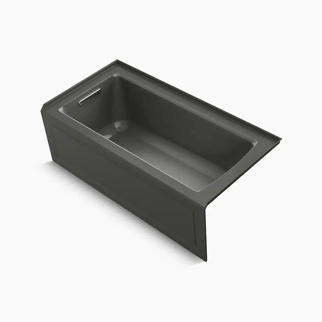 Kohler Archer 60" x 30" alcove bath with Bask heated surface, alcove left drain K-1946-LAW-58 - Plumbing Market