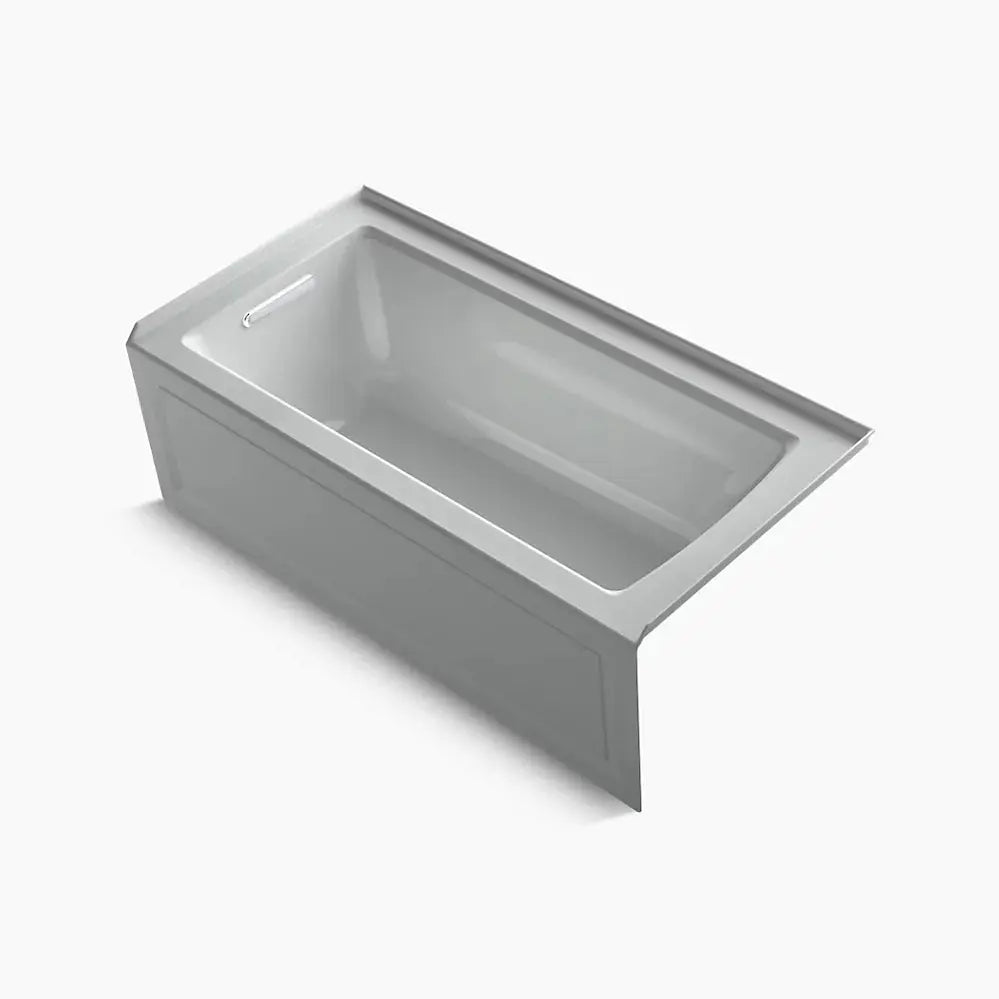 Kohler Archer 60" x 30" alcove bath with Bask heated surface, alcove left drain K-1946-LAW-95 - Plumbing Market