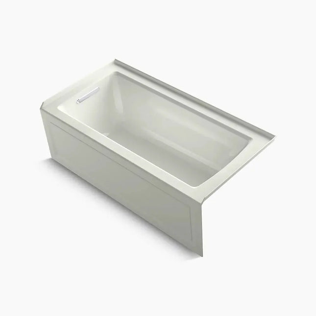 Kohler Archer 60" x 30" alcove bath with Bask heated surface, alcove left drain K-1946-LAW-NY - Plumbing Market