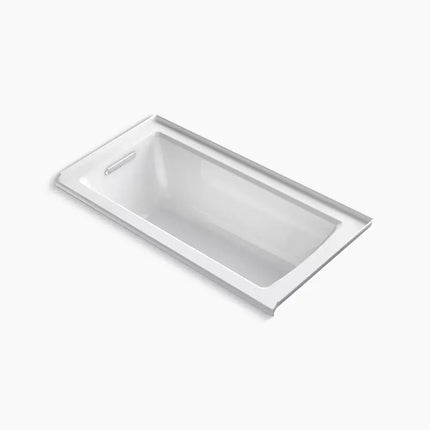 Kohler Archer 60" x 30" alcove bath with Bask heated surface, left drain K-1946-LW-0 - Plumbing Market