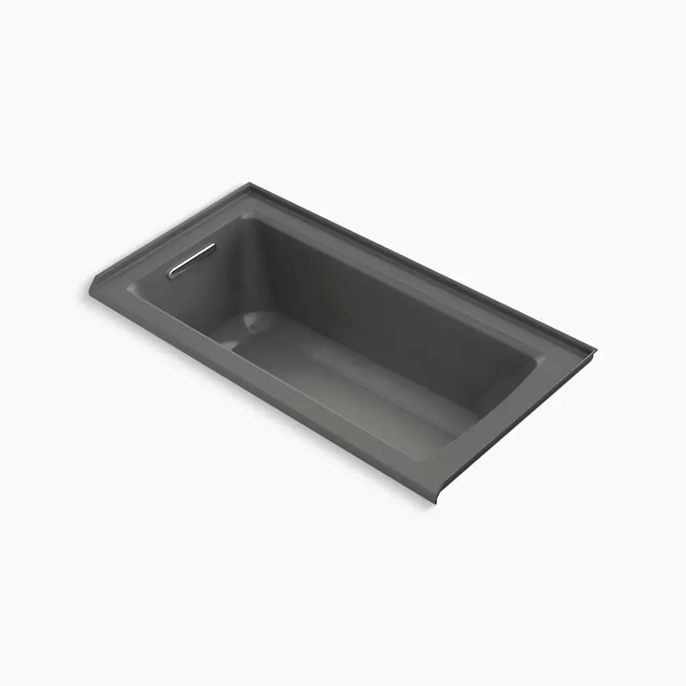 Kohler Archer 60" x 30" alcove bath with Bask heated surface, left drain K-1946-LW-58 - Plumbing Market