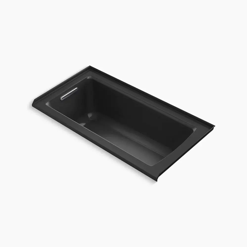 Kohler Archer 60" x 30" alcove bath with Bask heated surface, left drain K-1946-LW-7 - Plumbing Market