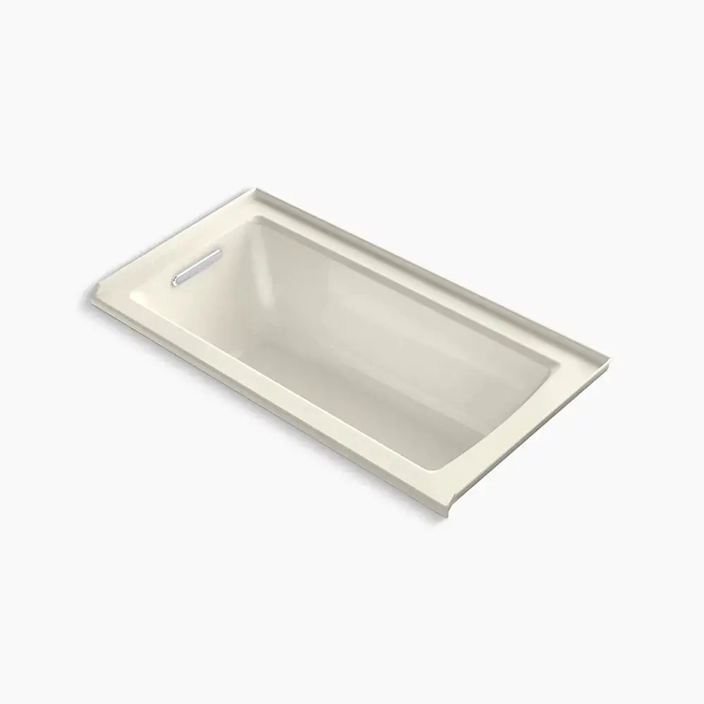 Kohler Archer 60" x 30" alcove bath with Bask heated surface, left drain K-1946-LW-96 - Plumbing Market