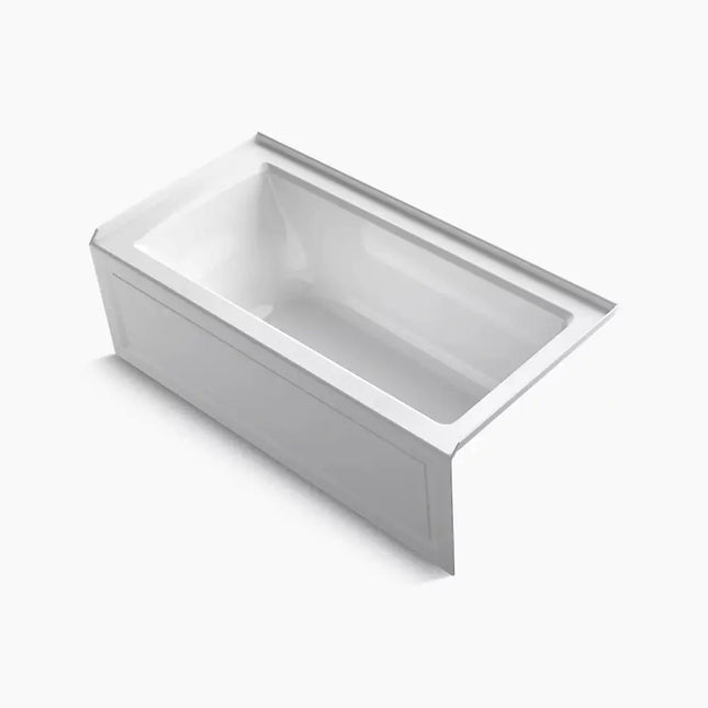 Kohler Archer 60" x 30" alcove bath with Bask heated surface, right drain K-1946-RAW-0 - Plumbing Market