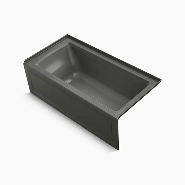 Kohler Archer 60" x 30" alcove bath with Bask heated surface, right drain K-1946-RAW-58 - Plumbing Market