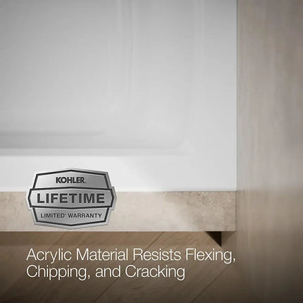 Kohler Archer 60" x 30" alcove bath, left drain K-1946-L-0 - Plumbing Market