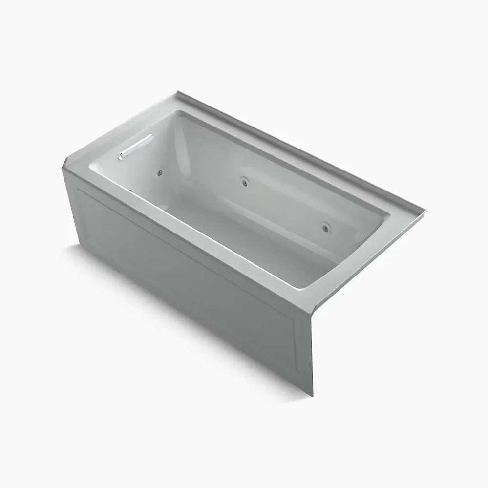 Kohler Archer 60" x 30" alcove heated whirlpool bath, left drain K-1947-HLA-95 - Plumbing Market