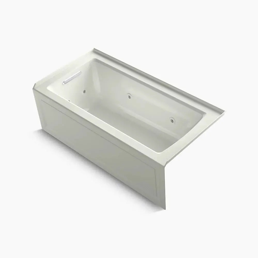 Kohler Archer 60" x 30" alcove heated whirlpool bath, left drain K-1947-HLA-NY - Plumbing Market
