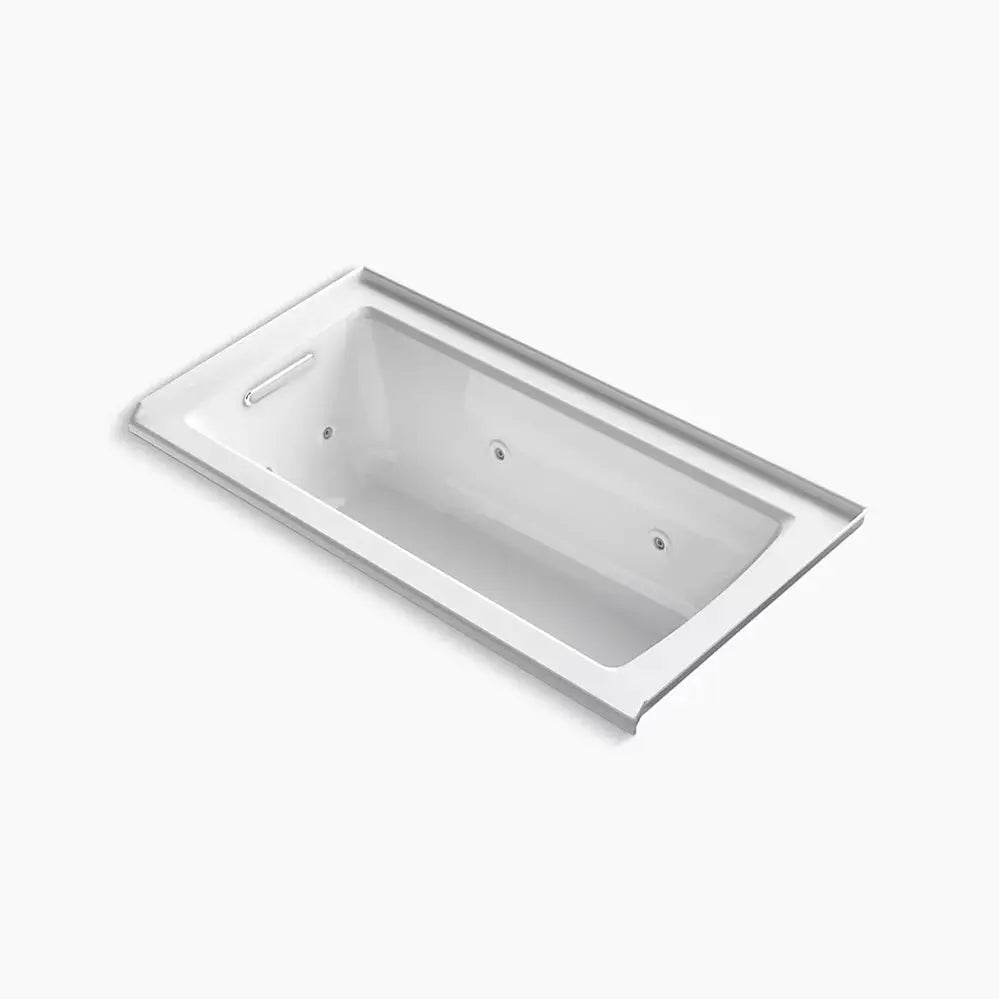 Kohler Archer 60" x 30" alcove heated whirlpool bath, left drain K-1947-LH-0 - Plumbing Market