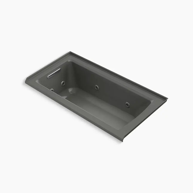 Kohler Archer 60" x 30" alcove heated whirlpool bath, left drain K-1947-LH-58 - Plumbing Market