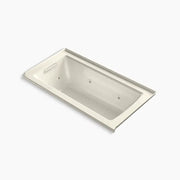 Kohler Archer 60" x 30" alcove heated whirlpool bath, left drain K-1947-LH-96 - Plumbing Market