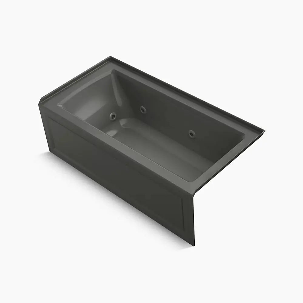 Kohler Archer 60" x 30" alcove heated whirlpool bath, right drain K-1947-HRA-58 - Plumbing Market