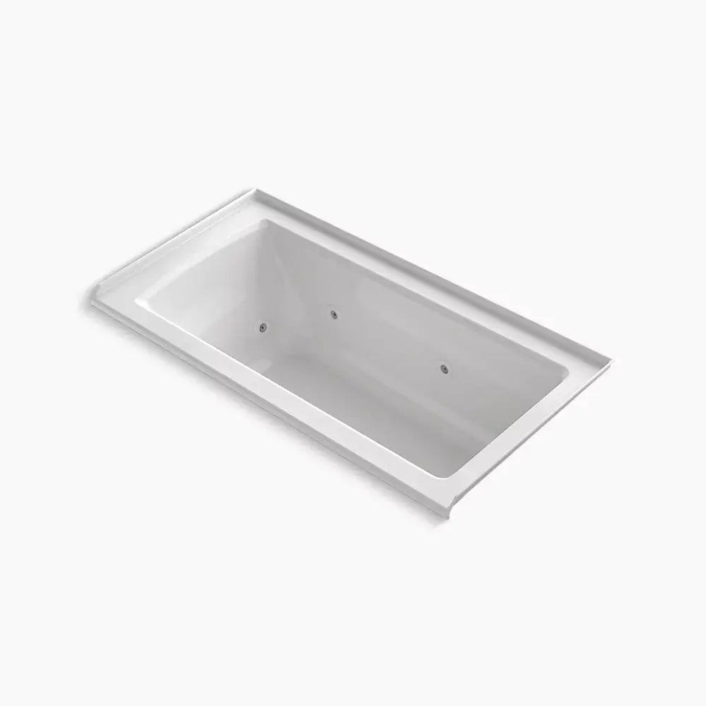Kohler Archer 60" x 30" alcove heated whirlpool bath, right drain K-1947-RH-0 - Plumbing Market