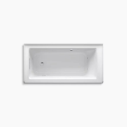 Kohler Archer 60" x 30" alcove whirlpool bath with Bask heated surface, left drain K-1947-LAW-0 - Plumbing Market