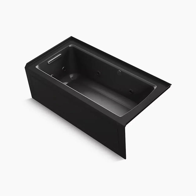 Kohler Archer 60" x 30" alcove whirlpool bath with Bask heated surface, left drain K-1947-LAW-7 - Plumbing Market