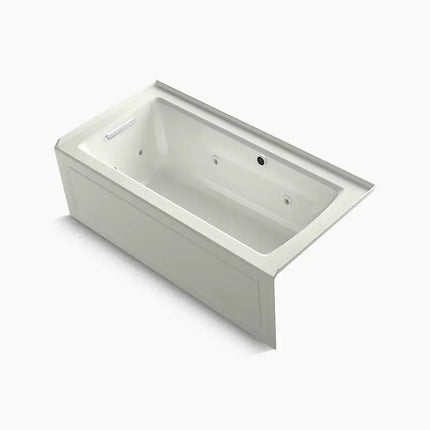 Kohler Archer 60" x 30" alcove whirlpool bath with Bask heated surface, left drain K-1947-LAW-NY - Plumbing Market