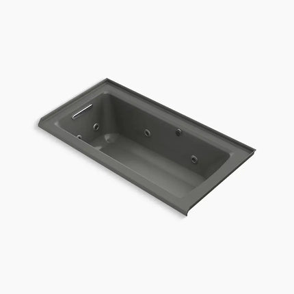 Kohler Archer 60" x 30" alcove whirlpool bath with Bask heated surface, left drain K-1947-LW-58 - Plumbing Market