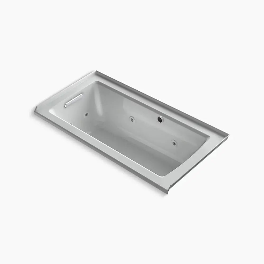 Kohler Archer 60" x 30" alcove whirlpool bath with Bask heated surface, left drain K-1947-LW-95 - Plumbing Market