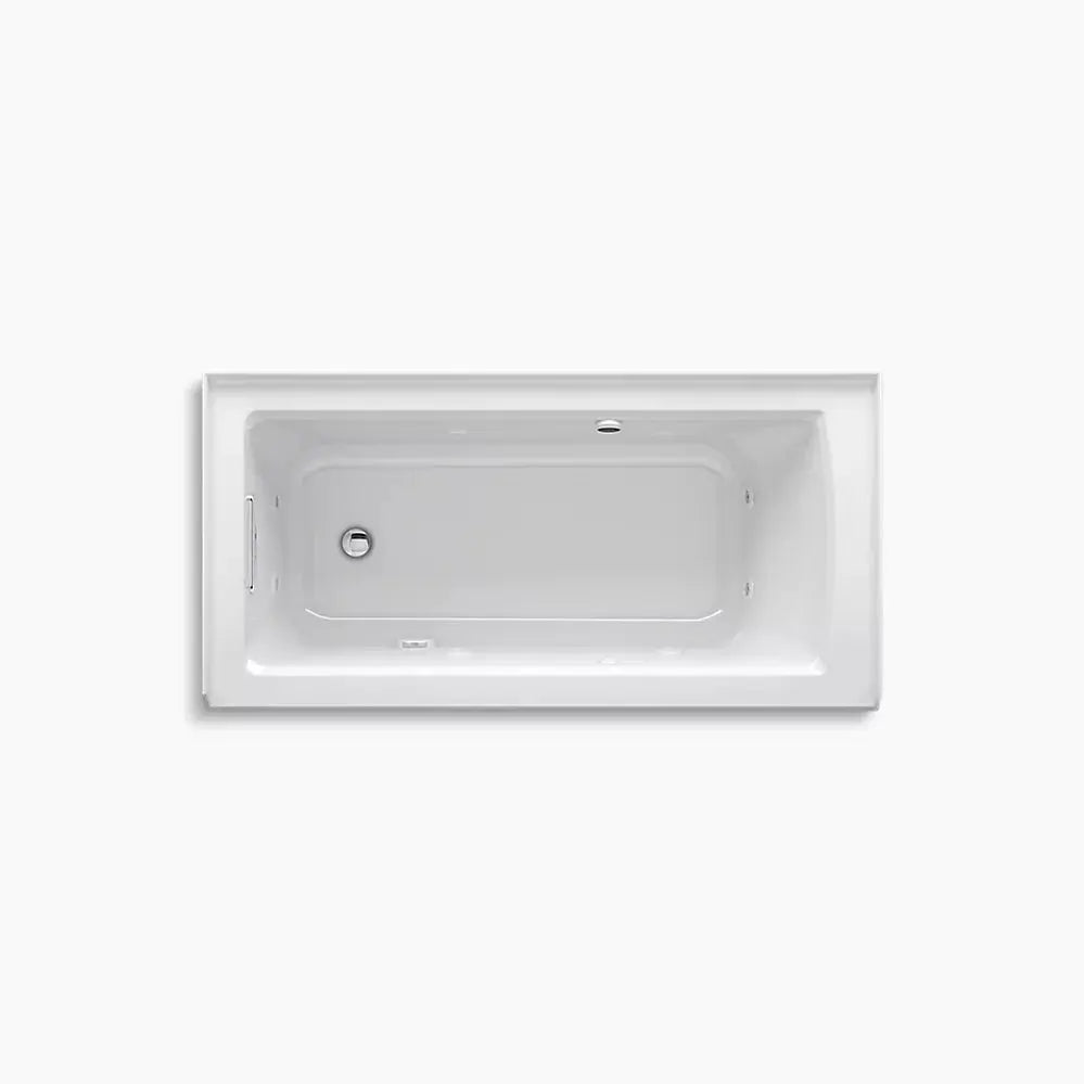 Kohler Archer 60" x 30" alcove whirlpool bath with Bask heated surface, left drain K-1947-LW-95 - Plumbing Market
