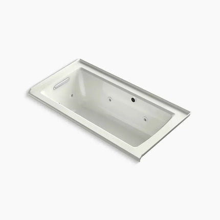 Kohler Archer 60" x 30" alcove whirlpool bath with Bask heated surface, left drain K-1947-LW-NY - Plumbing Market