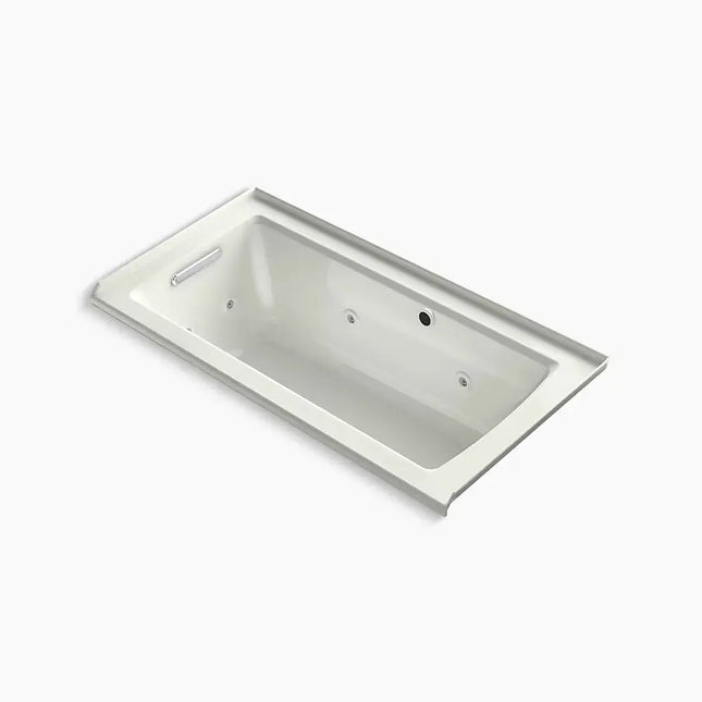 Kohler Archer 60" x 30" alcove whirlpool bath with Bask heated surface, left drain K-1947-LW-NY - Plumbing Market
