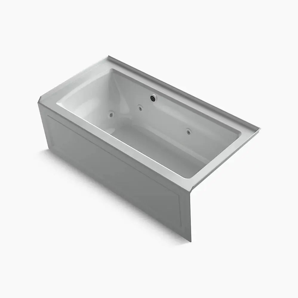 Kohler Archer 60" x 30" alcove whirlpool bath with Bask heated surface, right drain K-1947-RAW-95 - Plumbing Market