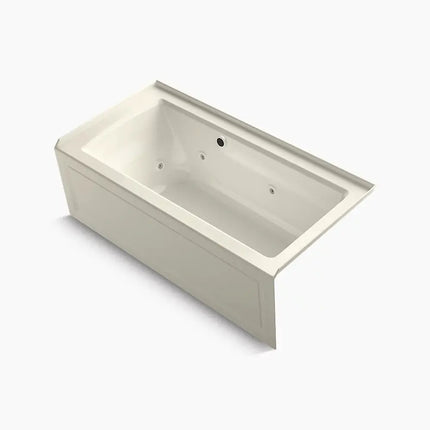 Kohler Archer 60" x 30" alcove whirlpool bath with Bask heated surface, right drain K-1947-RAW-96 - Plumbing Market