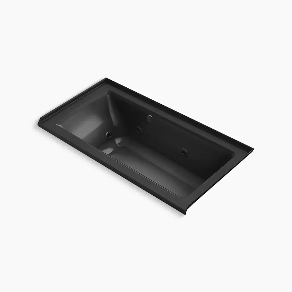 Kohler Archer 60" x 30" alcove whirlpool bath with Bask heated surface, right drain K-1947-RW-7 - Plumbing Market