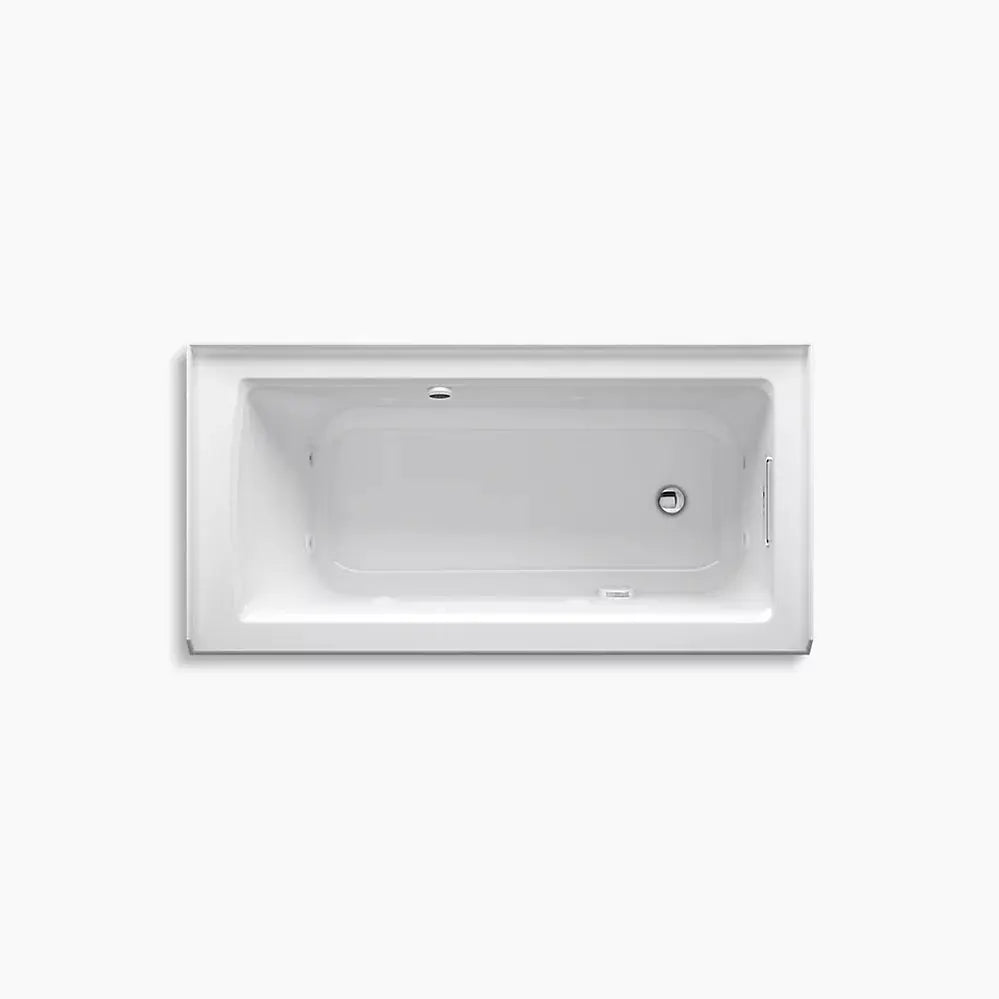Kohler Archer 60" x 30" alcove whirlpool bath with Bask heated surface, right drain K-1947-RW-7 - Plumbing Market