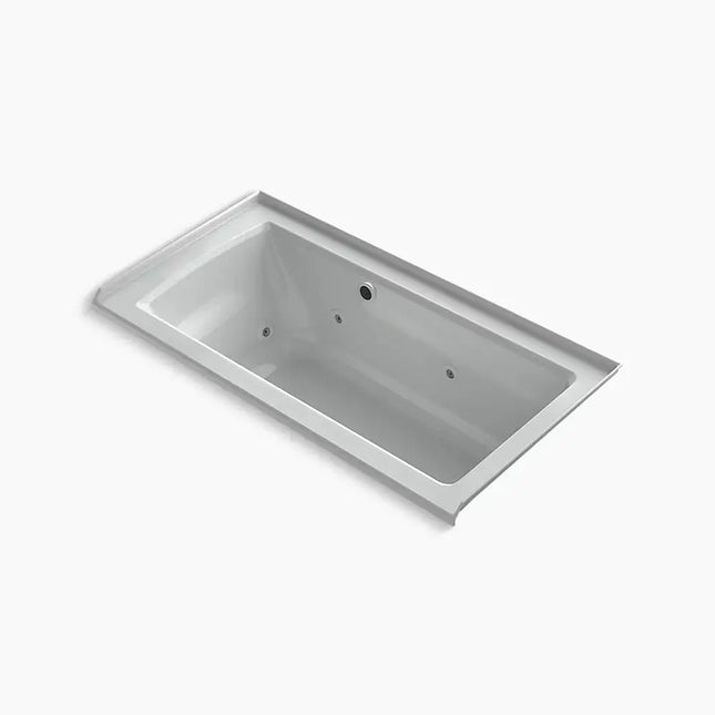 Kohler Archer 60" x 30" alcove whirlpool bath with Bask heated surface, right drain K-1947-RW-95 - Plumbing Market