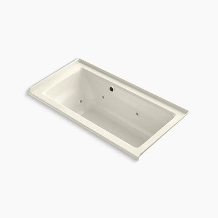 Kohler Archer 60" x 30" alcove whirlpool bath with Bask heated surface, right drain K-1947-RW-96 - Plumbing Market