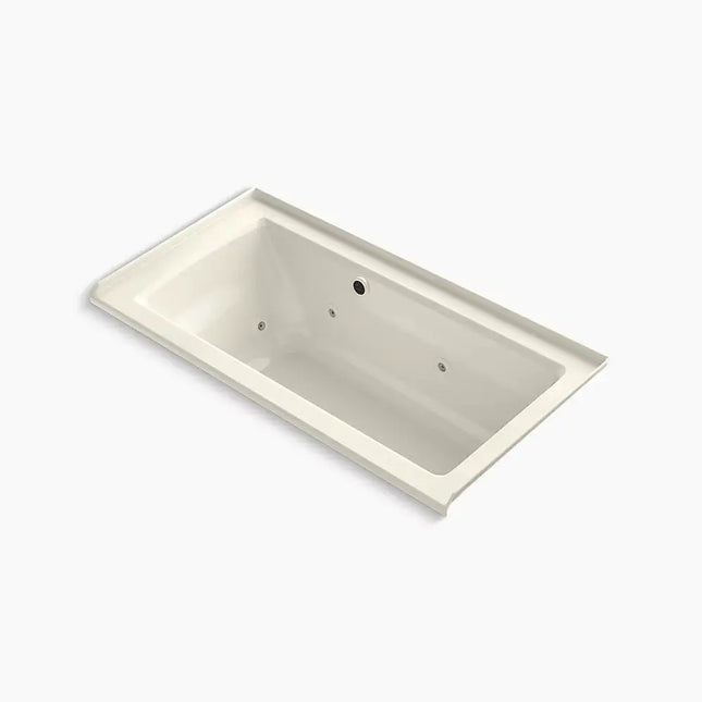 Kohler Archer 60" x 30" alcove whirlpool bath with Bask heated surface, right drain K-1947-RW-96 - Plumbing Market