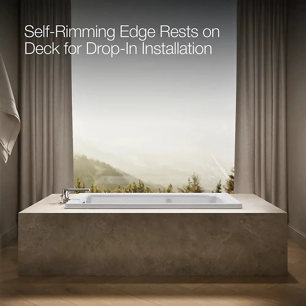 Kohler Archer 60" x 30" drop-in Heated BubbleMassage air bath White - Plumbing Market