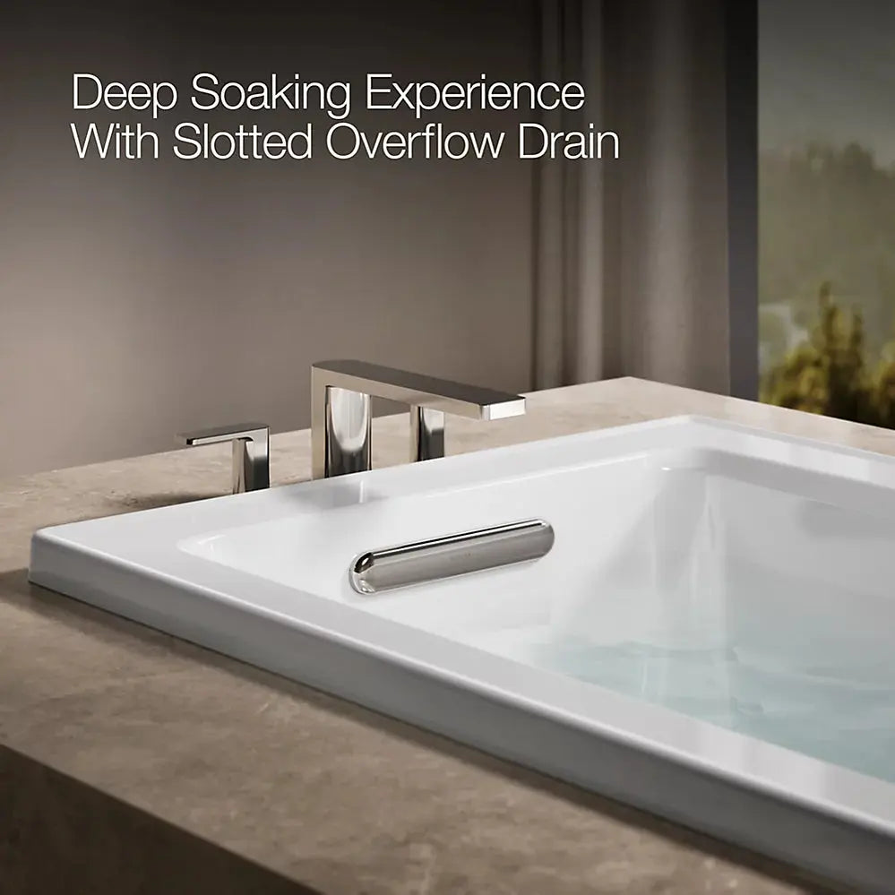 Kohler Archer 60" x 30" drop-in Heated BubbleMassage air bath White - Plumbing Market
