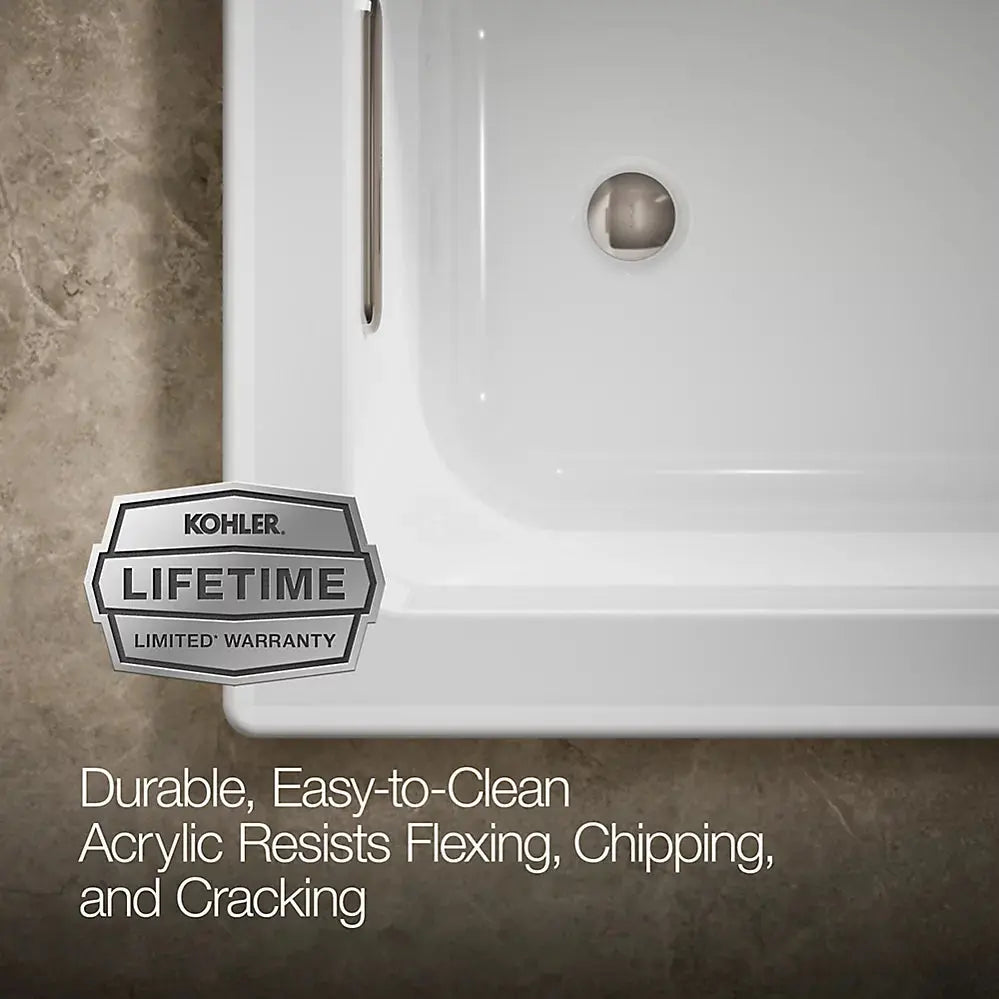 Kohler Archer 60" x 30" drop-in Heated BubbleMassage air bath White - Plumbing Market