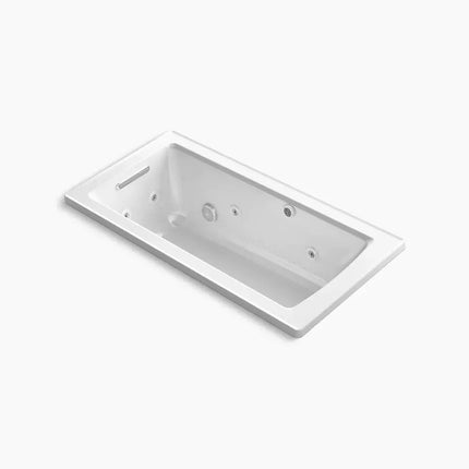 Kohler Archer 60" x 30" drop-in Heated BubbleMassage air bath with whirlpool K-1947-XHGH-0 - Plumbing Market
