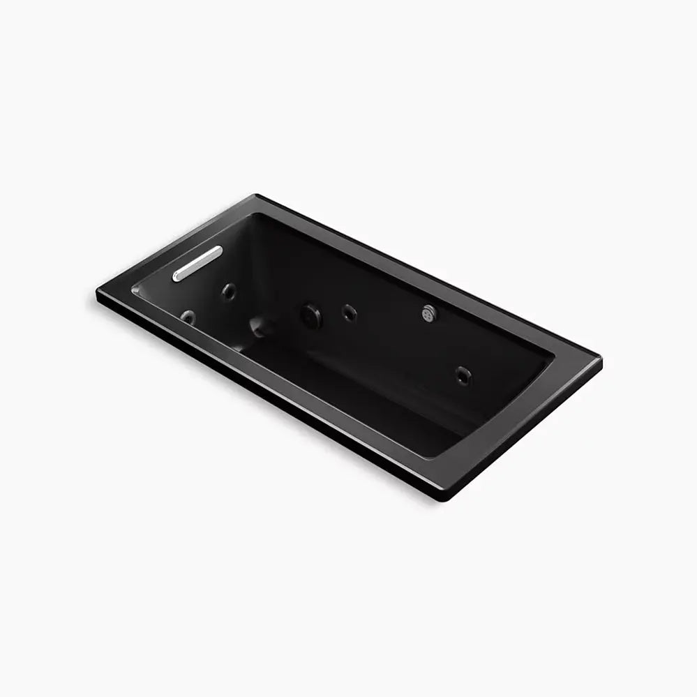 Kohler Archer 60" x 30" drop-in Heated BubbleMassage air bath with whirlpool K-1947-XHGH-7 - Plumbing Market