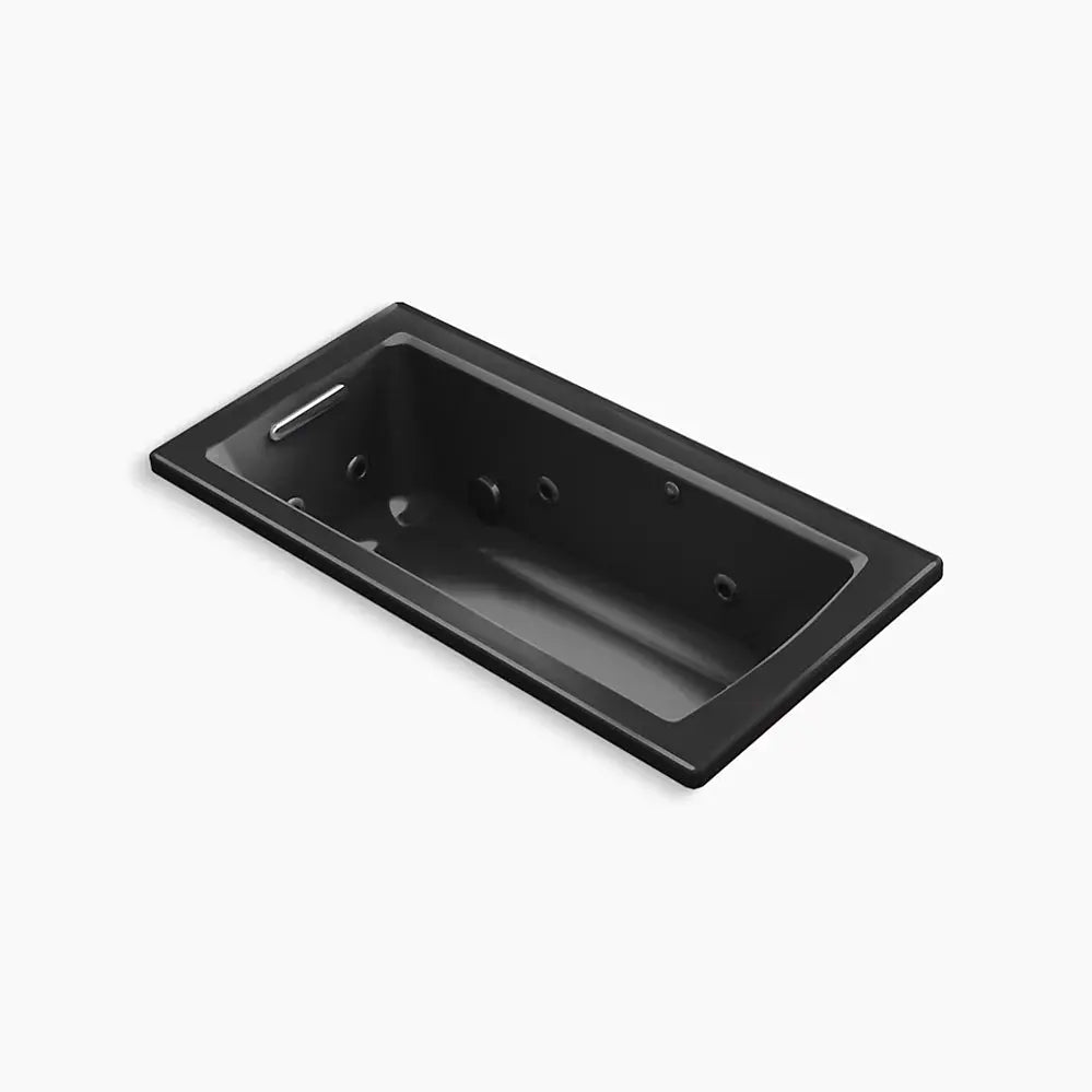 Kohler Archer 60" x 30" drop-in whirlpool bath with Bask heated surface K-1947-W1-7 - Plumbing Market
