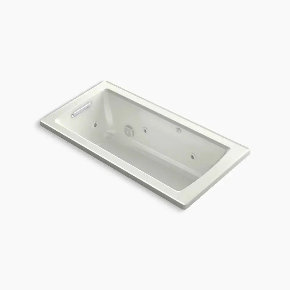 Kohler Archer 60" x 30" drop-in whirlpool bath with Bask heated surface K-1947-W1-NY - Plumbing Market