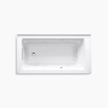 Kohler Archer 60" x 32" alcove Heated BubbleMassage air bath and whirlpool, left drain K-1122-XGHLA-0 - Plumbing Market