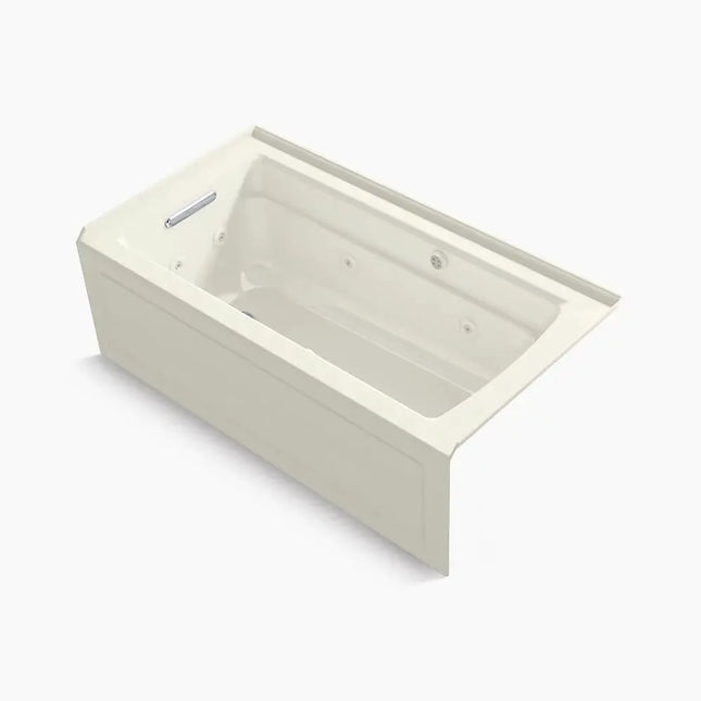 Kohler Archer 60" x 32" alcove Heated BubbleMassage air bath and whirlpool, left drain K-1122-XGHLA-96 - Plumbing Market